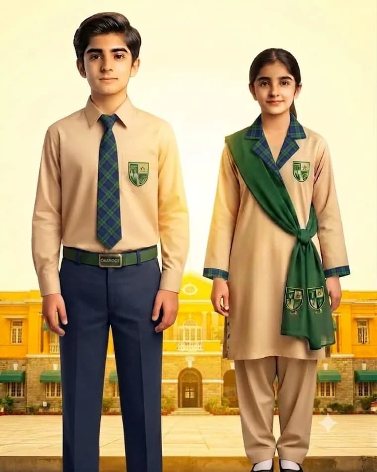 Oakridge student in school uniform